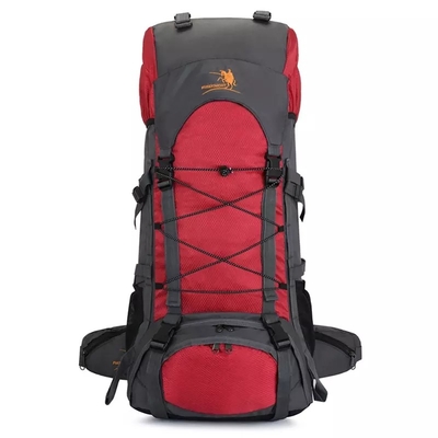 青い60L防水キャンプのバックパックBSCIの登山のバックパック