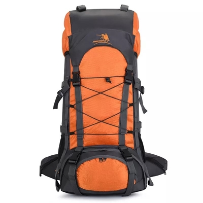 青い60L防水キャンプのバックパックBSCIの登山のバックパック