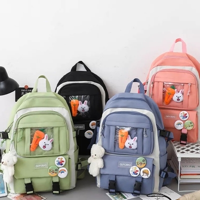 1.41インチのピンクの学校のバックパックは女の子の男の子5pcのバックパック セットを置く