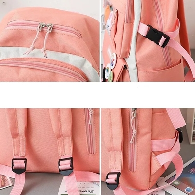 1.41インチのピンクの学校のバックパックは女の子の男の子5pcのバックパック セットを置く