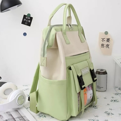 緑のバックパックはラップトップ学生の耐久のブック バッグの女の子を置く