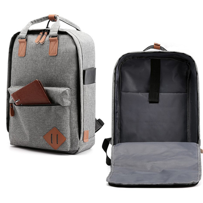 灰色ビジネス バックパックは1バックパックISOに付き3満たす43cm Usbを置く