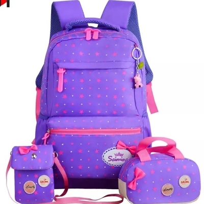 女の子の十代の若者たちBookbagの学校のバックパックは鉛筆袋が付いているラップトップのバックパックのお弁当箱を置いた