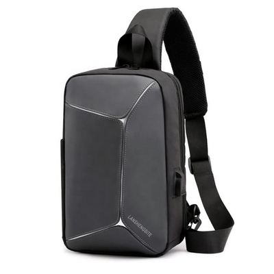 PUの人の吊り鎖のCrossbody袋のUSBケーブルBSCIが付いている防水吊り鎖のパック
