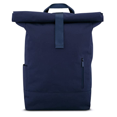 15.6インチのリュックサックのRollTop RPETの黒ロール上のバックパックは拡張できる防水する