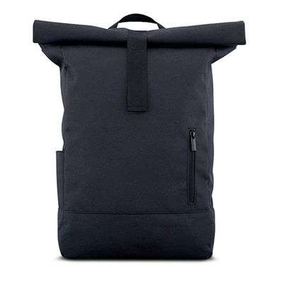 15.6インチのリュックサックのRollTop RPETの黒ロール上のバックパックは拡張できる防水する