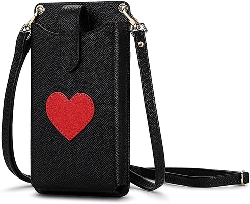 携帯電話のCrossbodyの小さい札入れの総合的な革物質的な携帯電話のホールダー