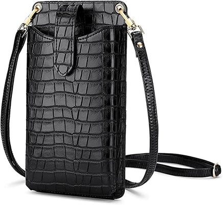 携帯電話のCrossbodyの小さい札入れの総合的な革物質的な携帯電話のホールダー